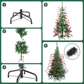 Aigostar 101XO Kunstkerstboom 210 cm - Groen