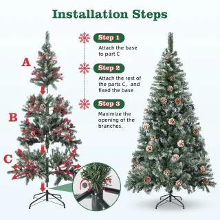Aigostar Kunstkerstboom Dennenappel 180 cm