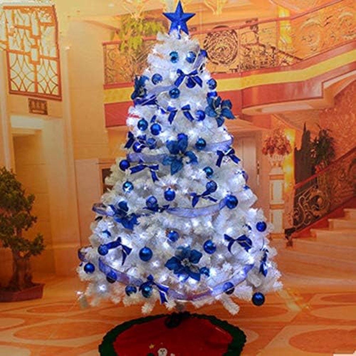Alaskan Pine Kunstkerstboom 180 cm Zwart/Groen/Wit
