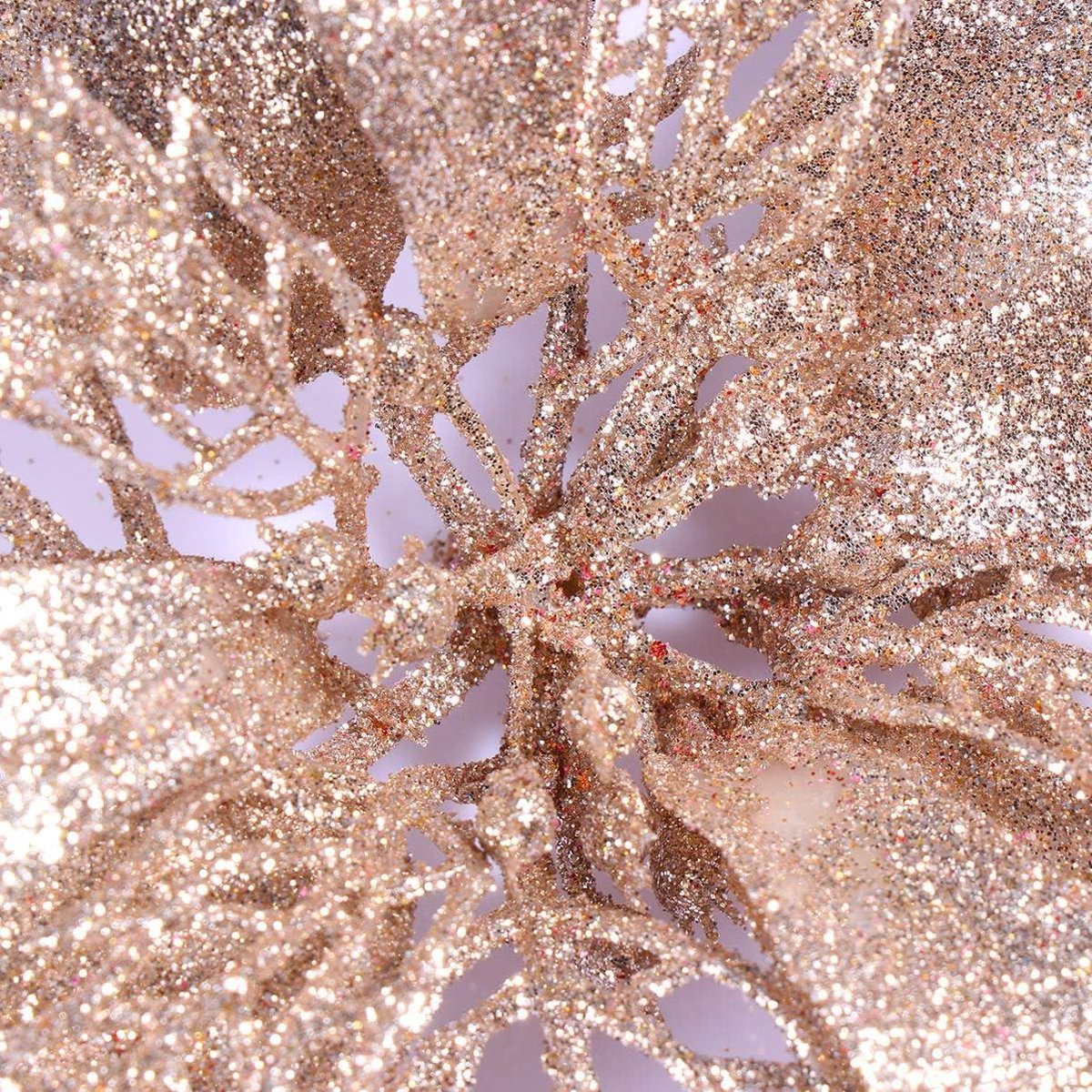 Allecto Plus Glitter Kerststerren 12 Stuks