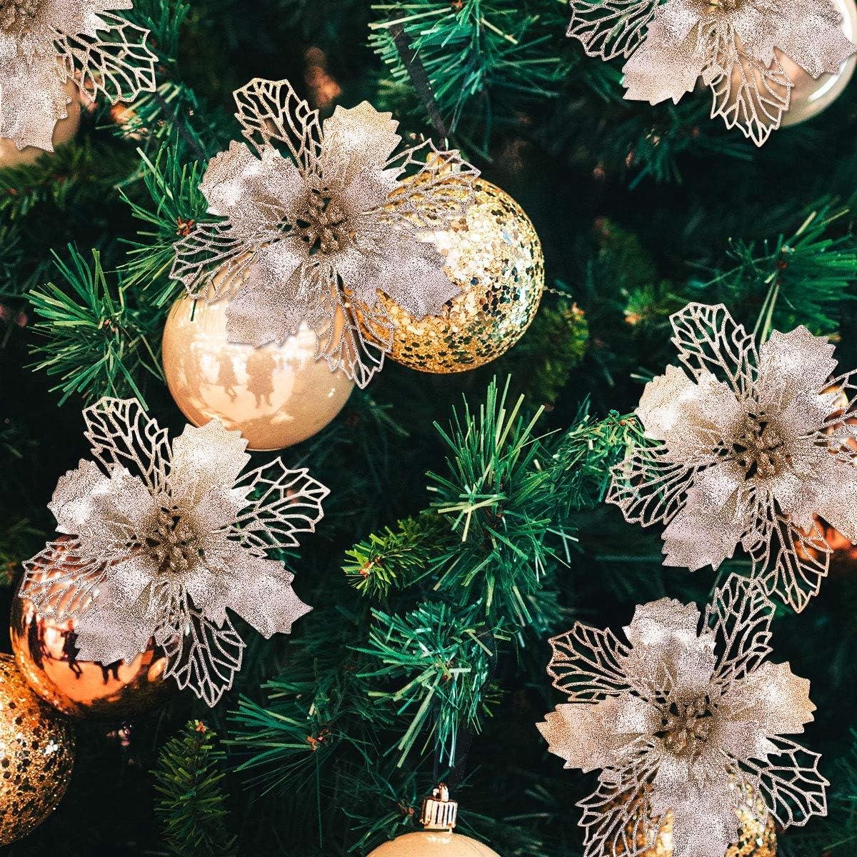 Allecto Plus Glitter Kerststerren 12 Stuks