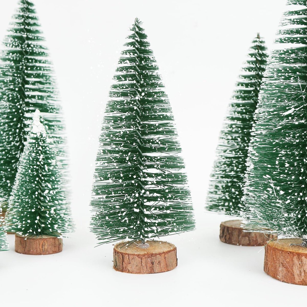 Allecto Plus Mini-kerstbomen set 9 stuks groen 10-20 cm