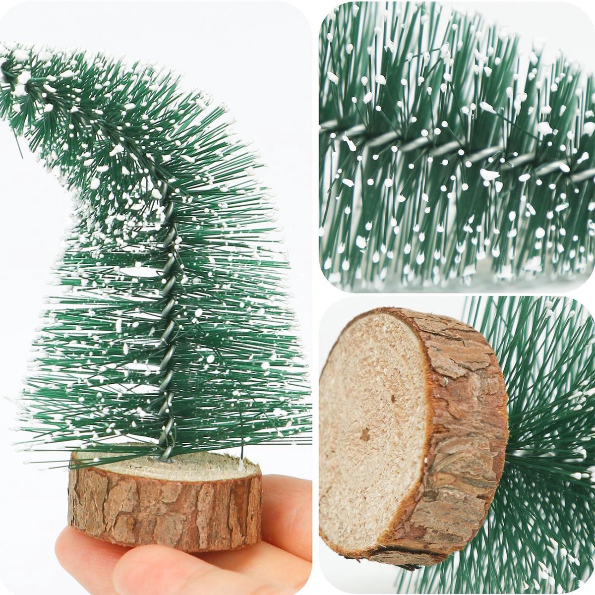 Allecto Plus Mini-kerstbomen set 9 stuks groen 10-20 cm
