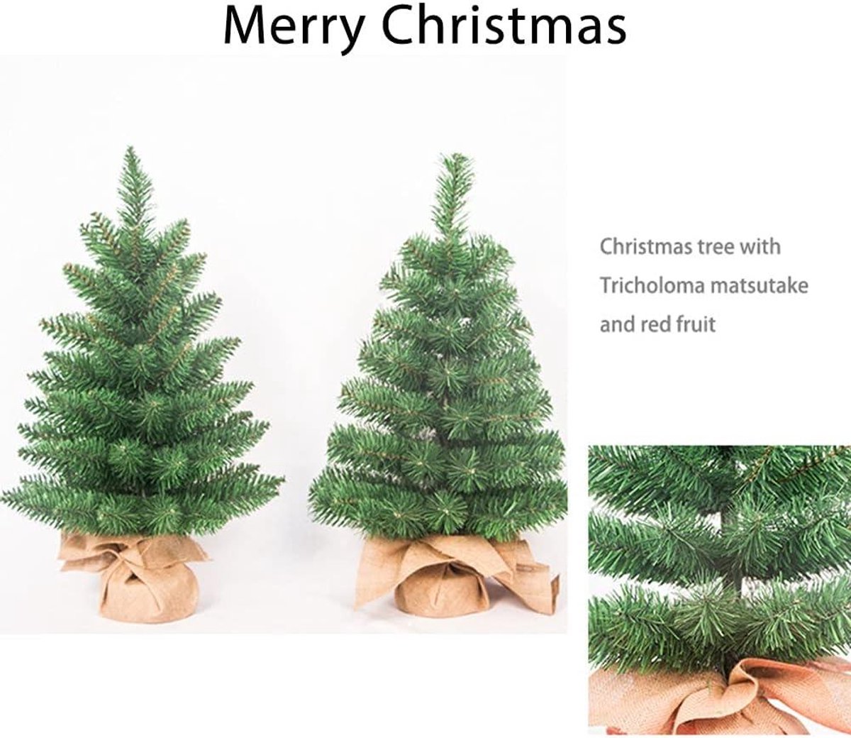 Allecto Plus Mini Kerstboom 60cm met Ornamenten en Linnen Base