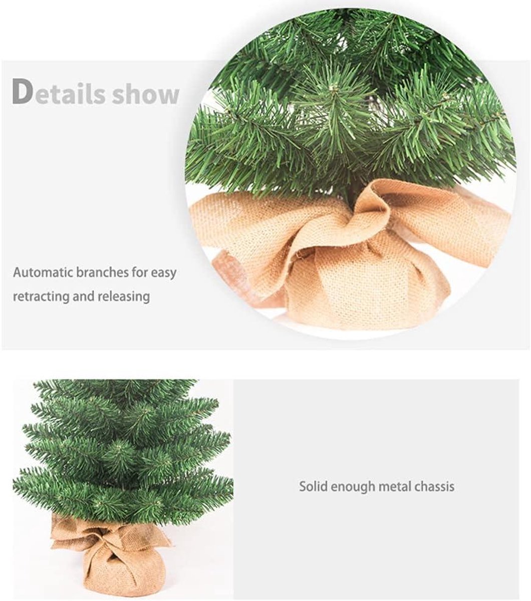 Allecto Plus Mini Kerstboom 60cm met Ornamenten en Linnen Base