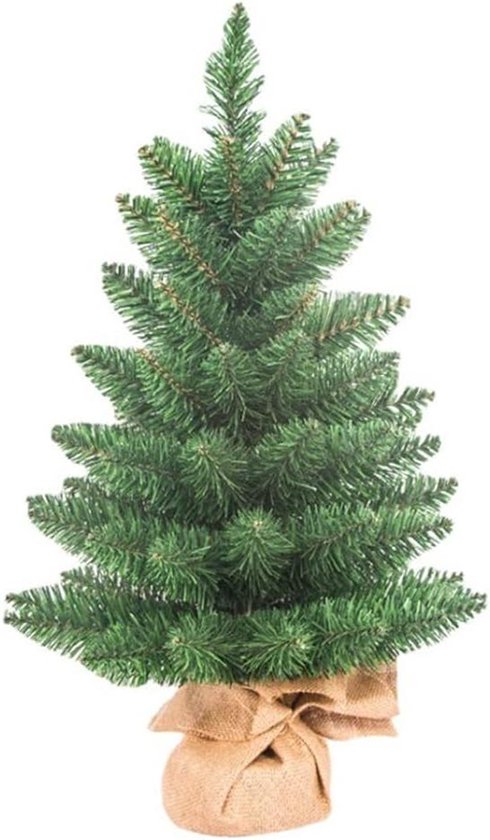 Allecto Plus Mini Kerstboom 60cm met Ornamenten en Linnen Base
