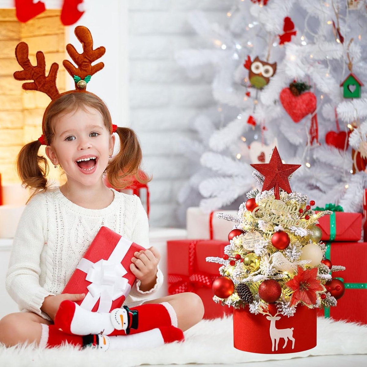Allecto Plus Mini kerstboom LED 45 cm