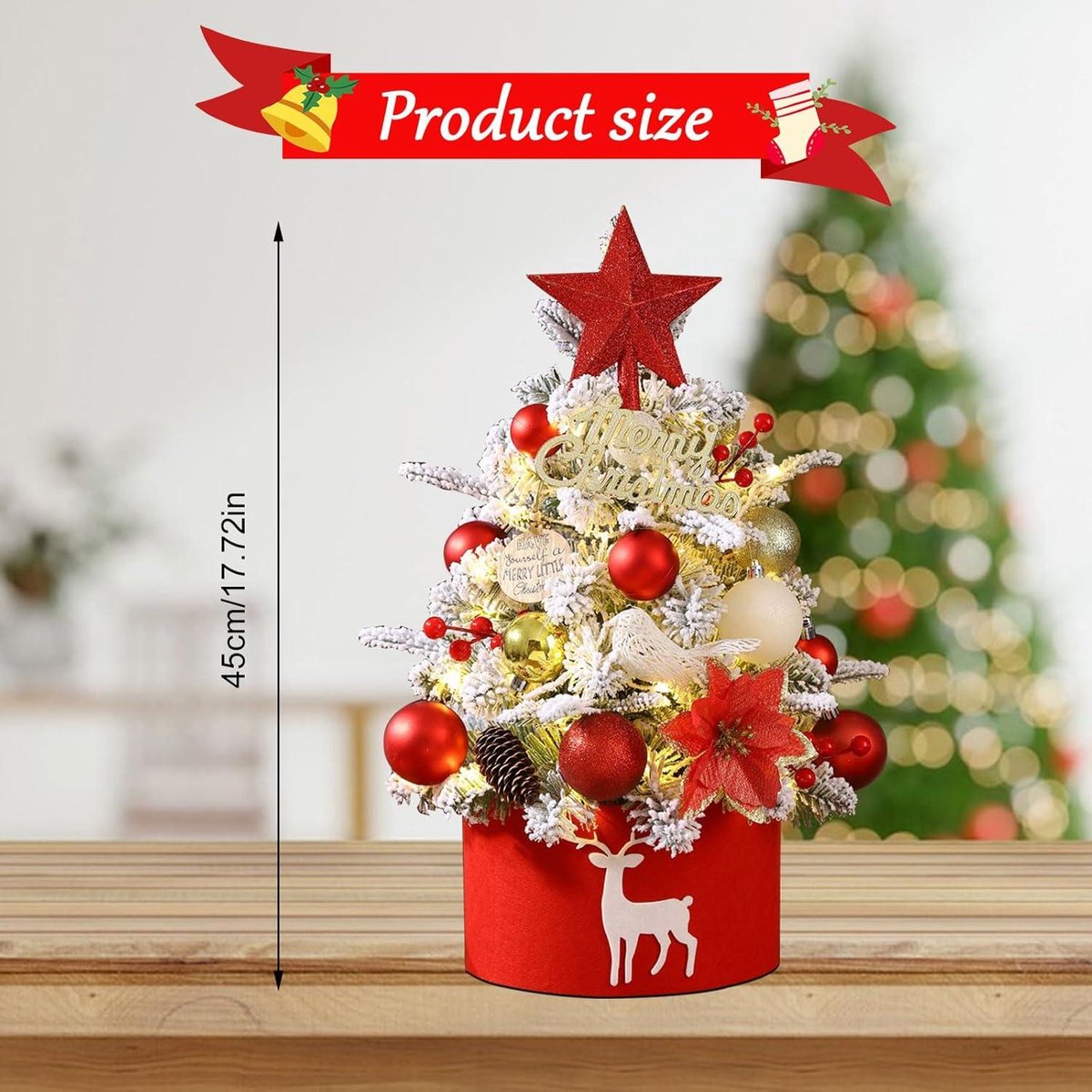 Allecto Plus Mini kerstboom LED 45 cm