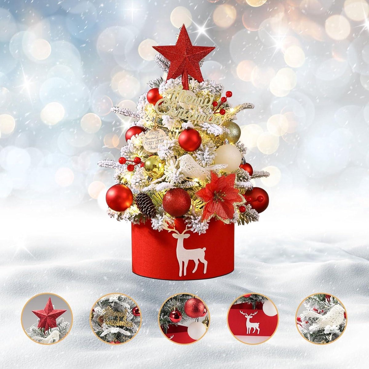 Allecto Plus Mini kerstboom LED 45 cm