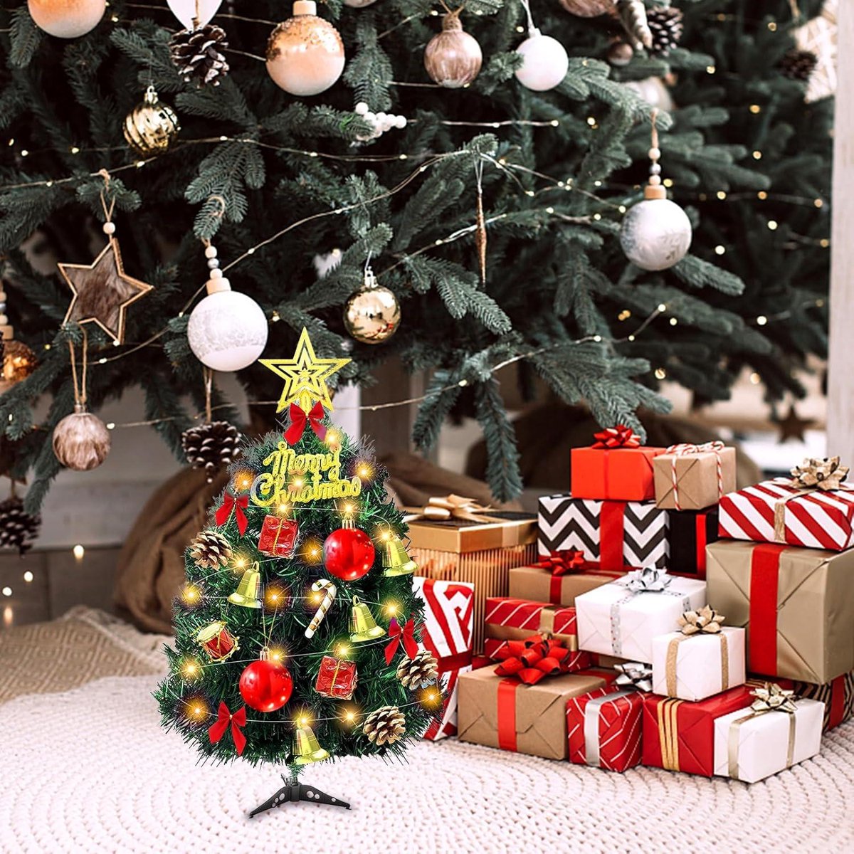 Allecto Plus Mini Kunstkerstboom 30 cm LED