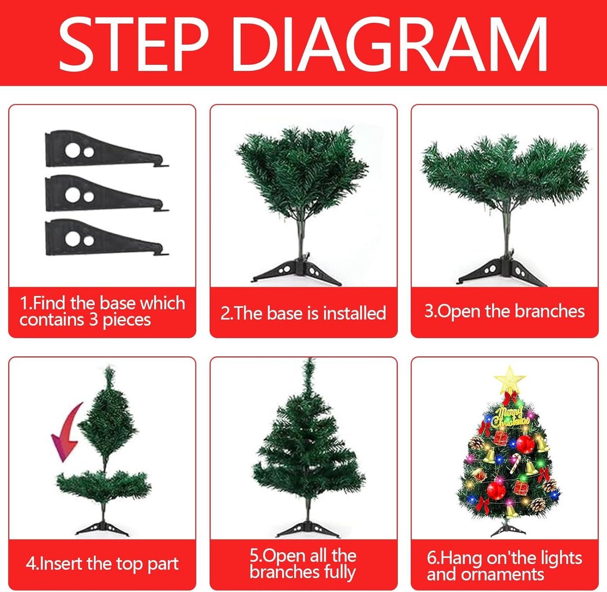 Allecto Plus Mini Kunstkerstboom 30 cm LED