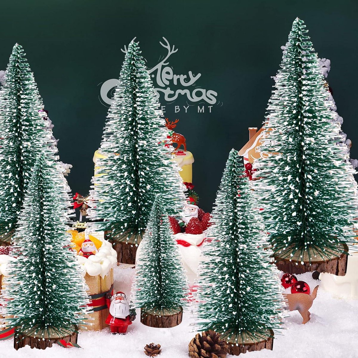 Allecto Premium Kunstkerstboom Miniatuur Set 3
