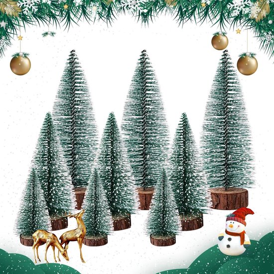 Allecto Premium Kunstkerstboom Miniatuur Set 3