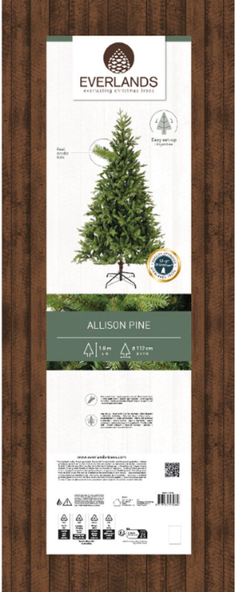 Allison Pine kunstkerstboom 180cm groen