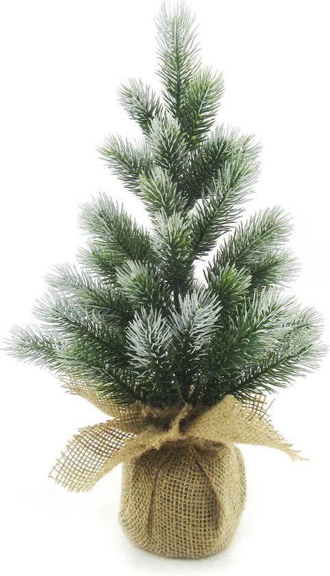 Alpha Frost tafelkerstboom 30 cm groen