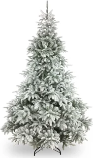 Andorra Flocked Kunstkerstboom 183cm Groen Metalen Voet