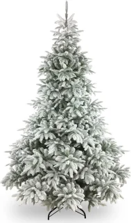 Andorra Flocked Kunstkerstboom 183cm Groen Metalen Voet