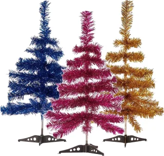Arte R 3x Glitter Folie Kerstbomen 60cm Set