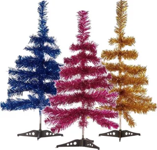 Arte R 3x Glitter Folie Kerstbomen 60cm Set