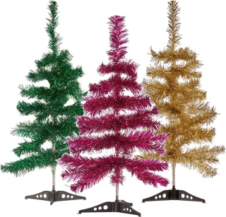 Arte R 3x Glitter Folie Kerstbomen 60cm Set
