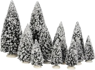 Assortiment kunstbomen 29x9x30 cm - meerkleurig