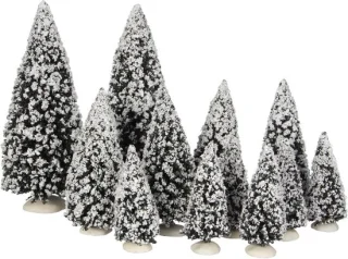 Assortiment kunstbomen 29x9x30 cm - meerkleurig