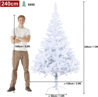 Aufun 240 cm Edelspar Kunstkerstboom PVC