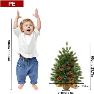 Aufun 60 cm Kunstkerstboom Tafelmodel
