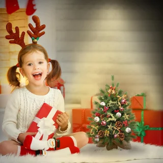 Aufun 60 cm Kunstkerstboom Tafelmodel