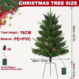 Aufun 76 cm Kunstkerstboom