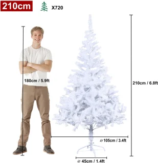 Aufun Edelspar Kunstkerstboom 210 cm PVC wit