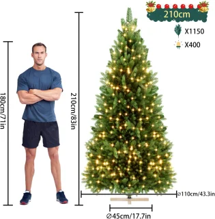 Aufun Kunstkerstboom Edelspar 225 cm