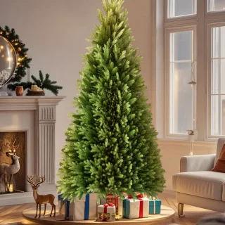 Aufun Kunstkerstboom Edelspar 225 cm met standaard