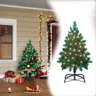 Aufun kunstkerstboom met ledverlichting in groen