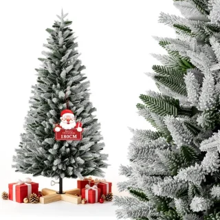 Aufun kunstkerstboom met sneeuweffect – 180 cm