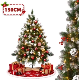Aufun LED-kerstboom met dennenappels, 1,5 m