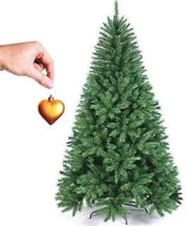 Bakaji kerstboom grenen met gouden hart, 240 cm