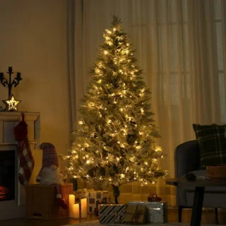 Beflockte kunstkerstboom 180 cm