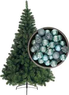 Bellatio Decorations kerstboom 120 cm ijsblauw
