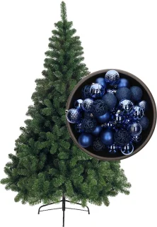 Bellatio Decorations kerstboom 120 cm kobalt blauw