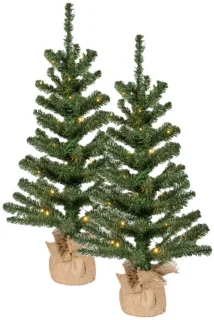 Bellatio Decorations Kunstkerstboom 2x H75 cm