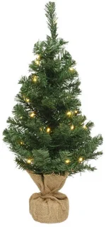 Bellatio Decorations Mini kerstboom set van 2 H45 cm