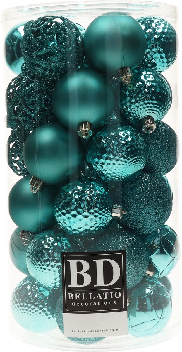 Bellatio kerstboom 120 cm turquoise blauw