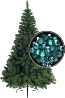 Bellatio kerstboom 120 cm turquoise blauw