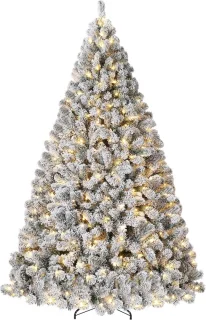 Bepoederde kunstkerstboom van 120 cm