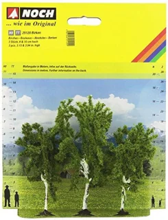 Berkenbomen H0/TT - 3 stuks (8/10 cm)