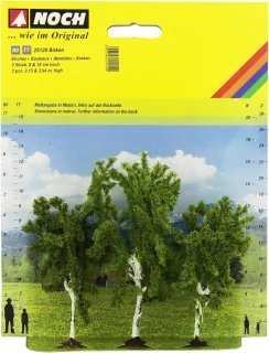 Berkenbomen H0/TT 8-10 cm, 3 stuks
