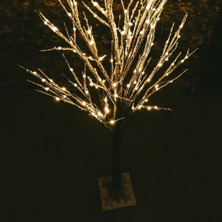 Berkenboom 160cm Bruin met 144 LED Lights Classic Warm