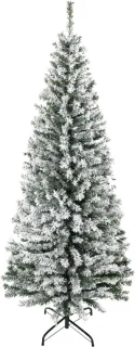 Besneeuwde kerstboom van groen PP met 492 takken en RVS-voet - Ø60x180 cm