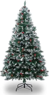Besneeuwde kunstkerstboom 180 cm